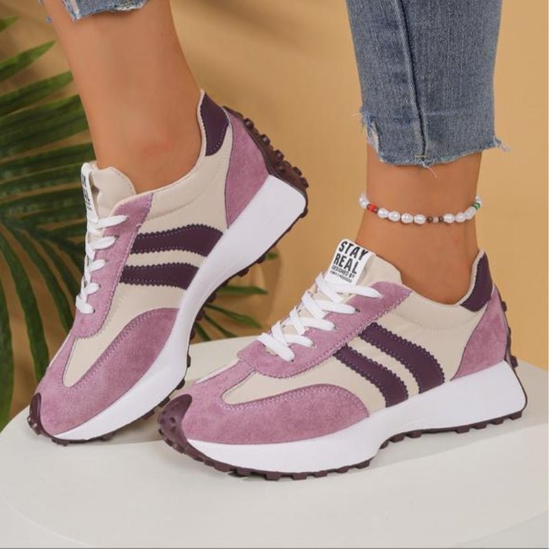 Retro Chunky Platform Lace-Up Trainers