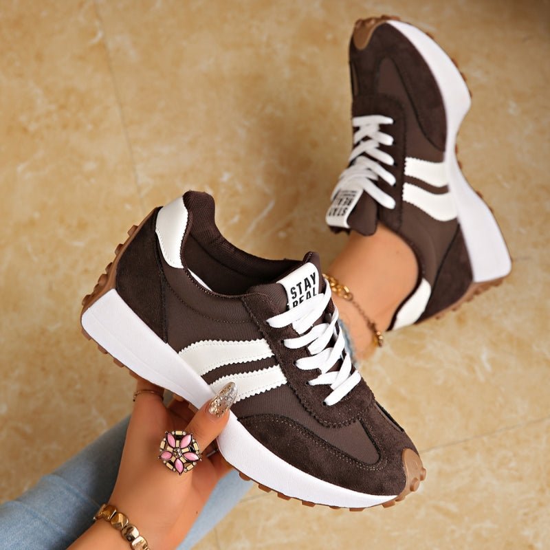 Retro Chunky Platform Lace-Up Trainers