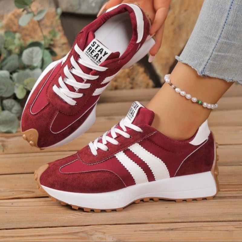 Retro Chunky Platform Lace-Up Trainers