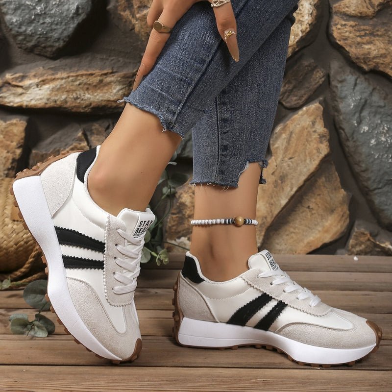 Retro Chunky Platform Lace-Up Trainers
