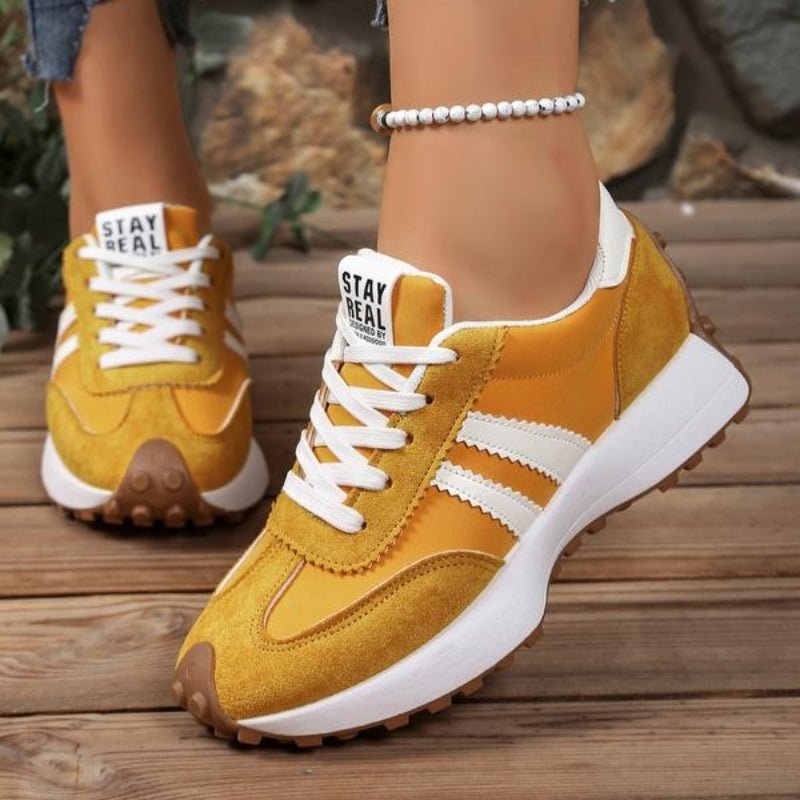 Retro Chunky Platform Lace-Up Trainers