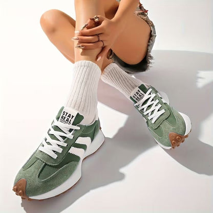Retro Chunky Platform Lace-Up Trainers