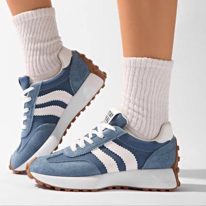 Retro Chunky Platform Lace-Up Trainers