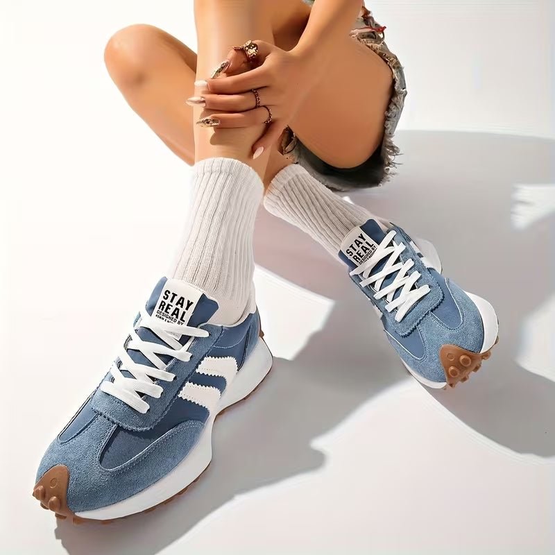 Retro Chunky Platform Lace-Up Trainers