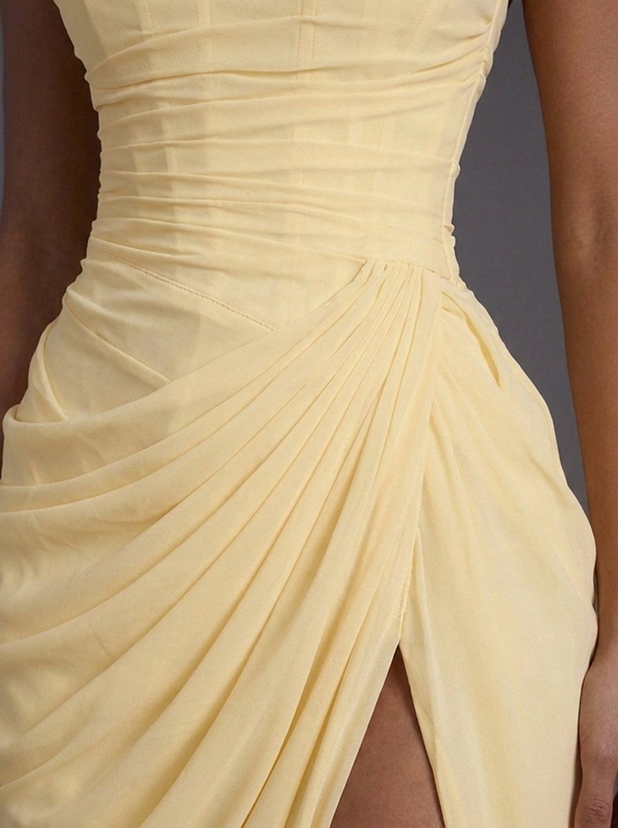 Bandeau Corset Maxi Dress with Side Split
