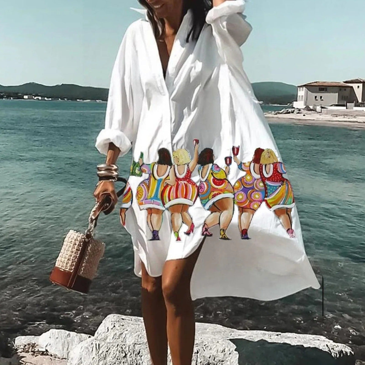 Women's Everyday Button-Through Shirt Dress