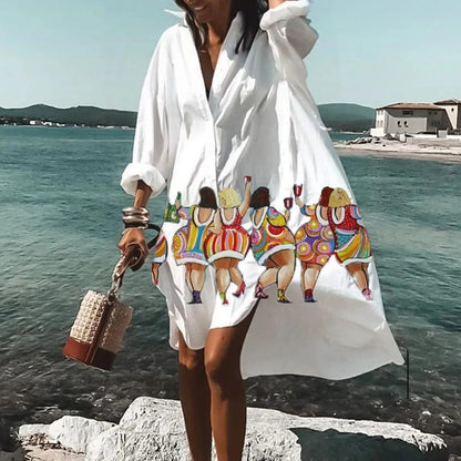 Women's Everyday Button-Through Shirt Dress