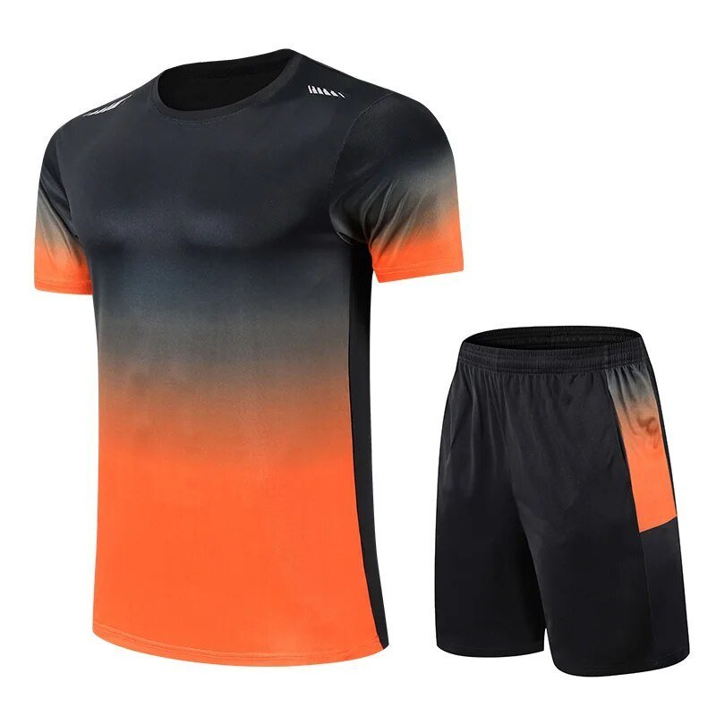 Men's Ombré Performance Tee and Shorts Activewear Set