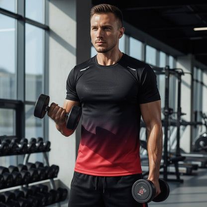 Men's Ombré Performance Tee and Shorts Activewear Set