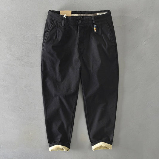 Men's Slim Tapered Cotton Chino Trousers