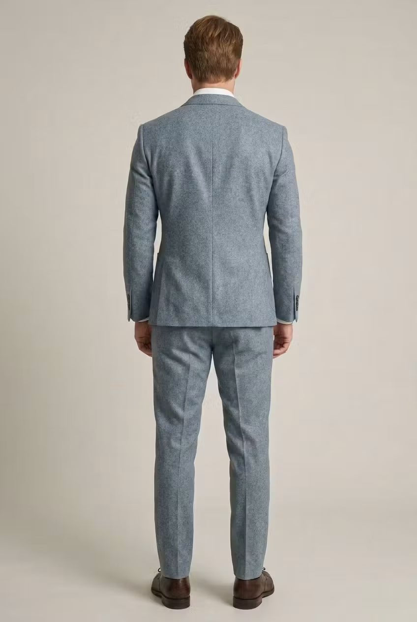 Men's Slate Grey-Blue Slim Fit Two-Piece Suit