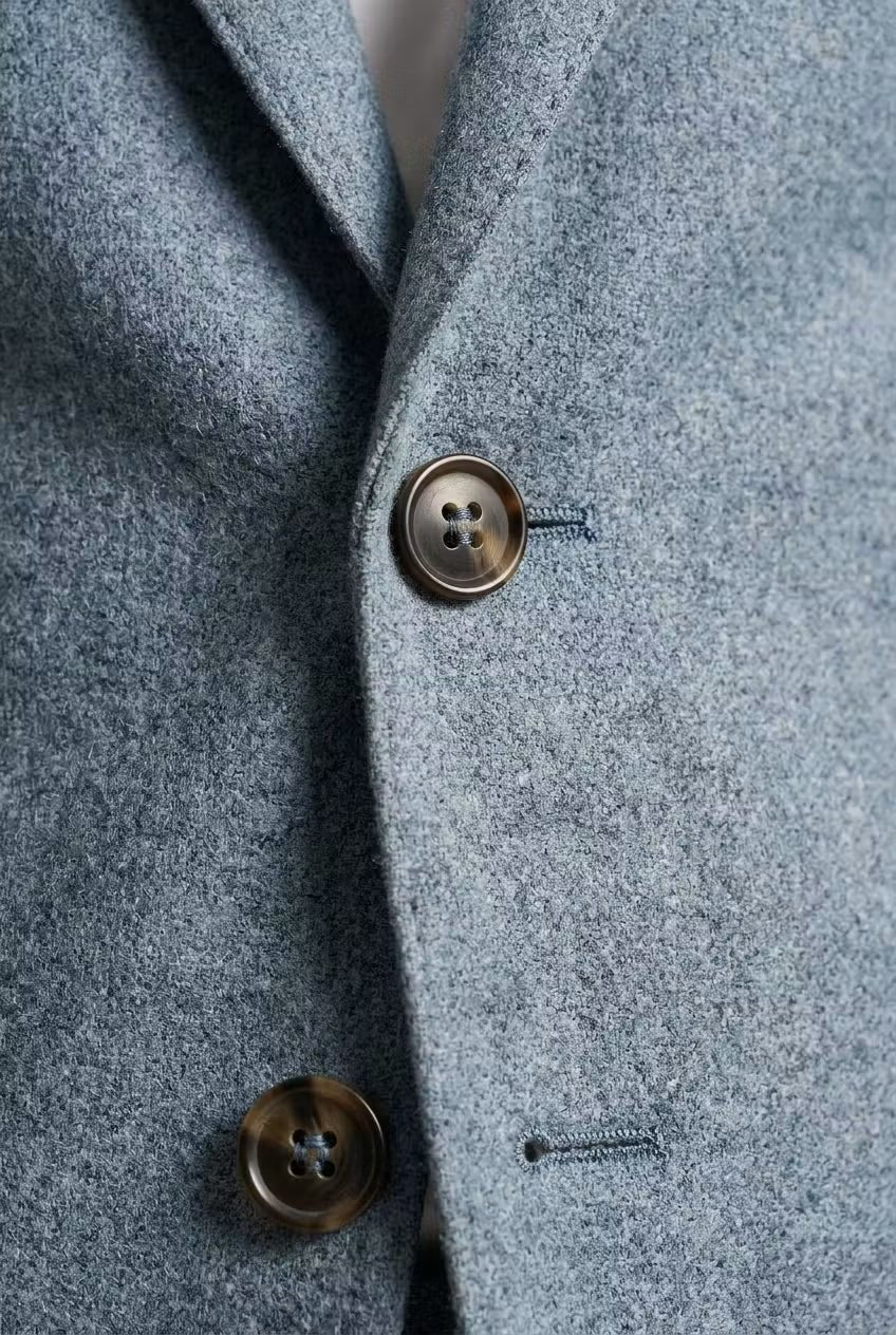 Men's Slate Grey-Blue Slim Fit Two-Piece Suit