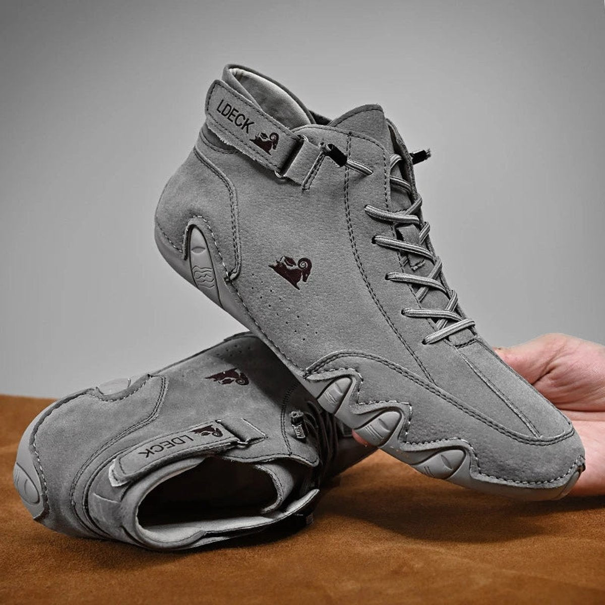 Men's Suede-Look Lace-Up Ankle Boots