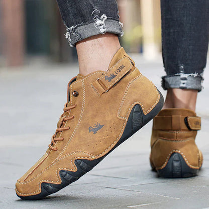 Men's Suede-Look Lace-Up Ankle Boots