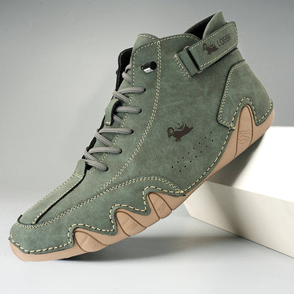 Men's Suede-Look Lace-Up Ankle Boots