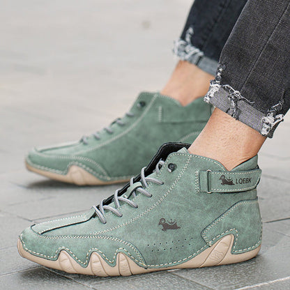 Men's Suede-Look Lace-Up Ankle Boots
