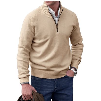 Men's Essential Quarter-Zip Knitted Jumper
