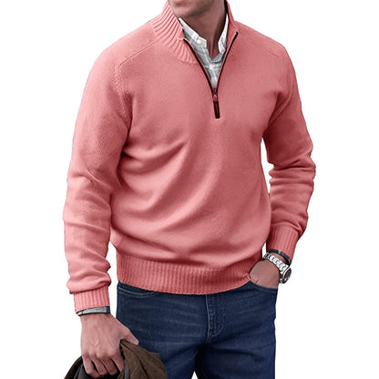 Men's Essential Quarter-Zip Knitted Jumper