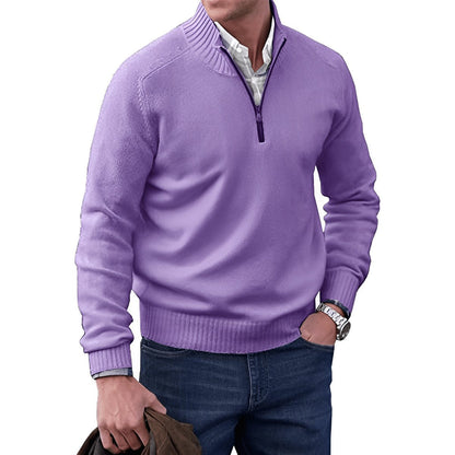 Men's Essential Quarter-Zip Knitted Jumper