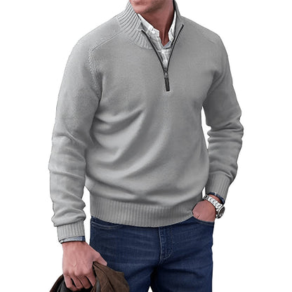 Men's Essential Quarter-Zip Knitted Jumper