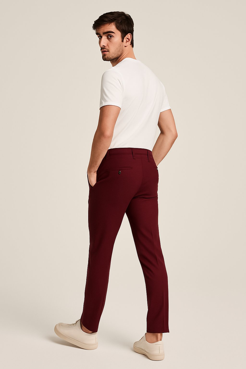 Men's Slim-Fit Woven Trousers