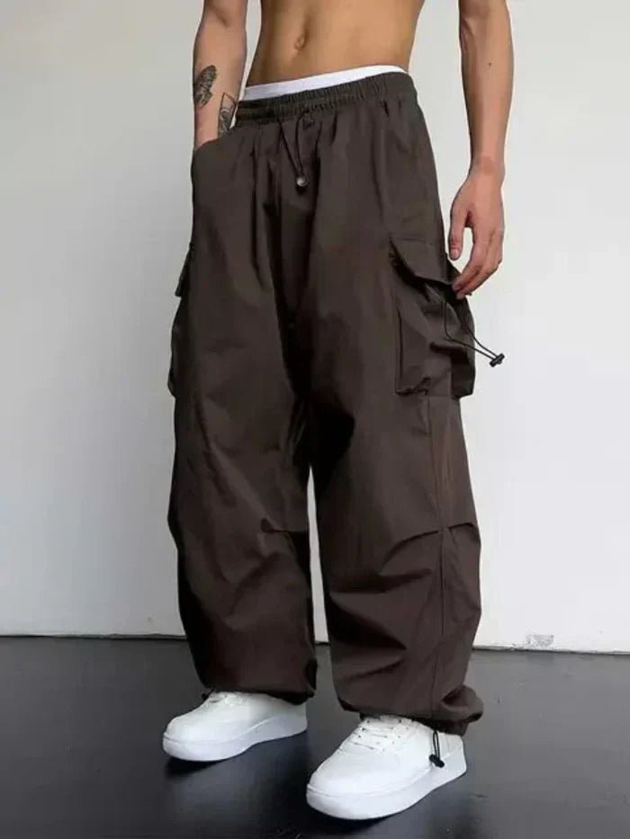 Men's Relaxed Toggle-Cuff Cargo Trousers