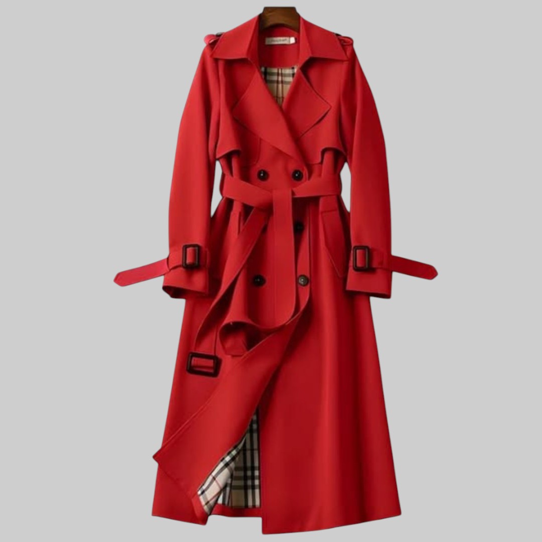 Belted Longline Double-Breasted Trench Coat