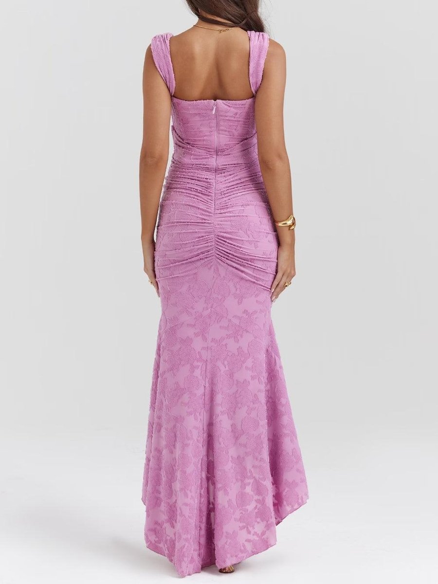 Corset Bodice Jacquard Mermaid Evening Dress