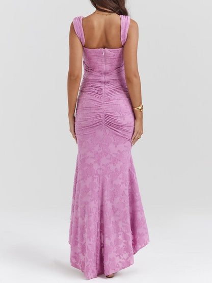 Corset Bodice Jacquard Mermaid Evening Dress