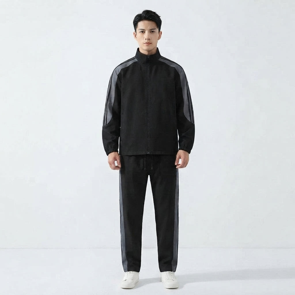 Men's Zip-Up Track Jacket and Joggers Set