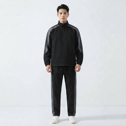 Men's Zip-Up Track Jacket and Joggers Set