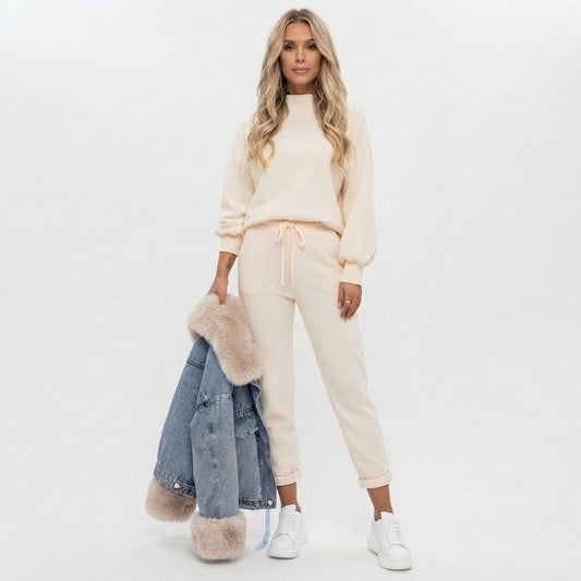 Relaxed-Fit Two-Piece Casual Lounge Set