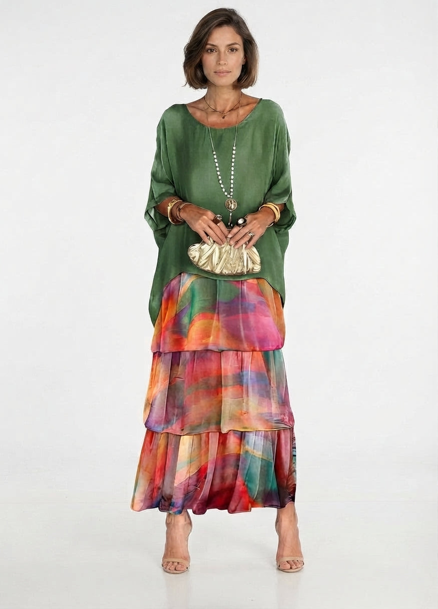 Tiered Boho Maxi Playsuit Dress