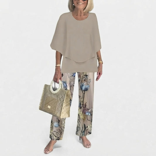Printed Top and Trousers Matching Set