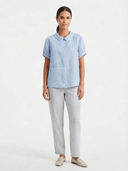 Linen Peter Pan Collar Shirt