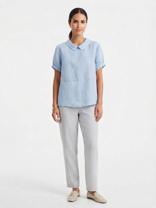Linen Peter Pan Collar Shirt