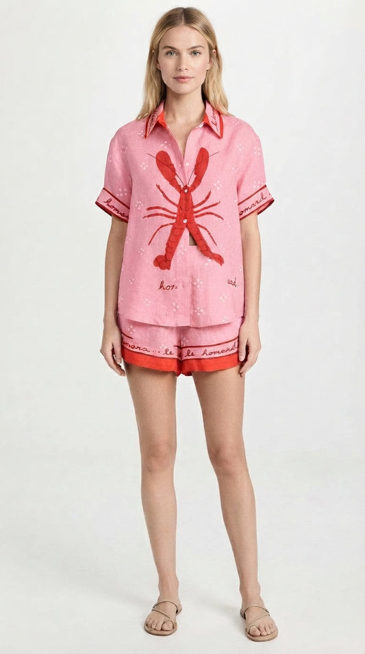 Women's Relaxed Vacation Top and Shorts Co-Ord