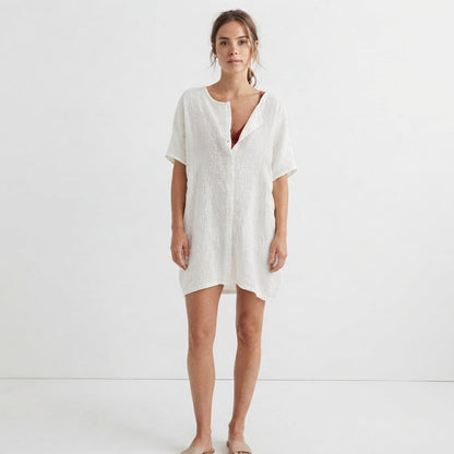 Women's Button-Through Shirt and Shorts Beach Set