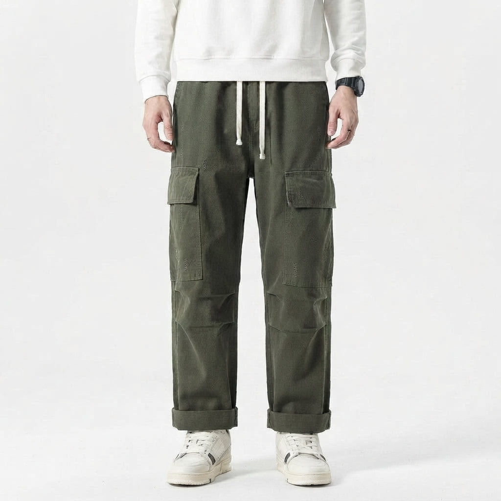 Men's Relaxed-Fit Utility Cargo Trousers