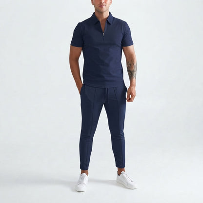 Men's Quarter-Zip Top & Trouser Two-Piece Set