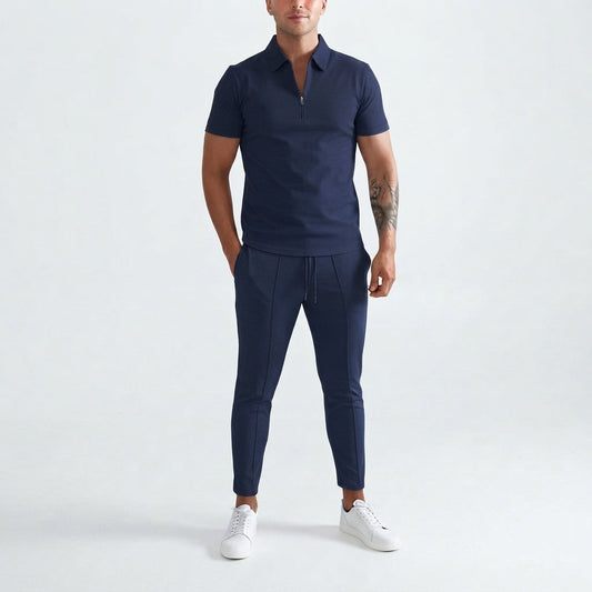 Men's Quarter-Zip Top & Trouser Two-Piece Set