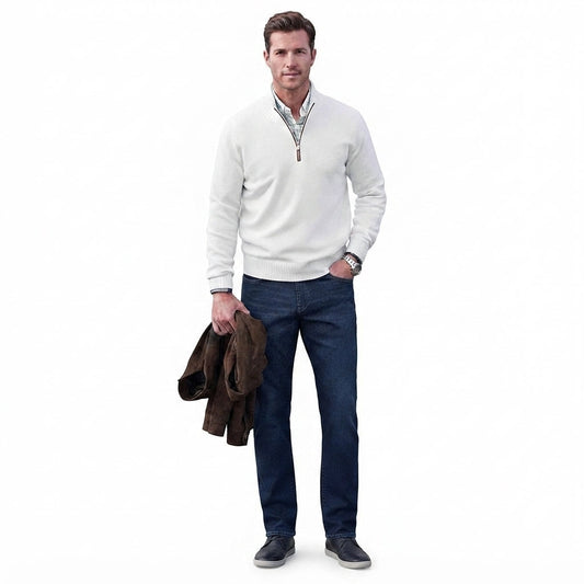 Men's Essential Quarter-Zip Knitted Jumper