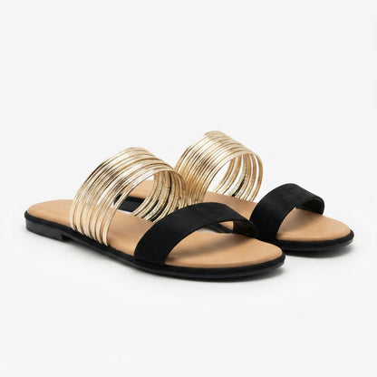 Women's Double-Strap Open Toe Slides