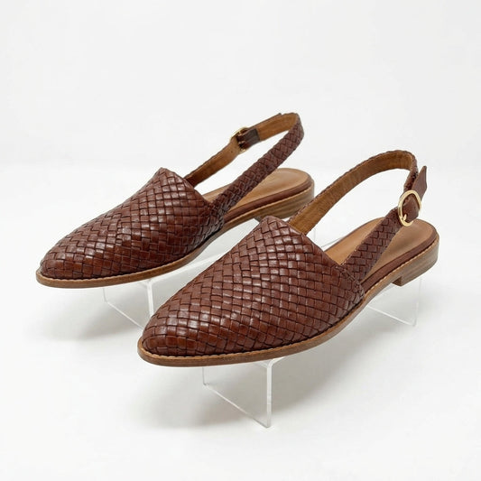 Woven Texture Slingback Flats