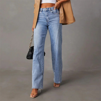Classic Mid-Rise Straight-Leg Denim Jeans