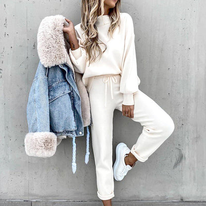 Relaxed-Fit Two-Piece Casual Lounge Set