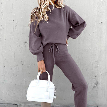 Relaxed-Fit Two-Piece Casual Lounge Set