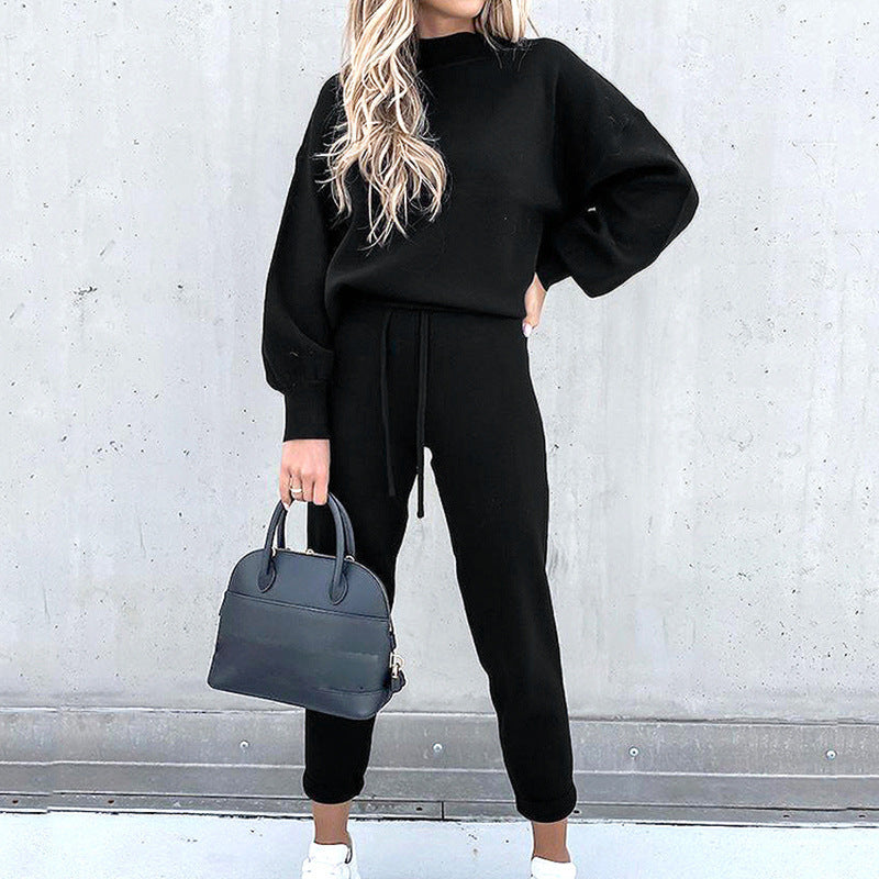 Relaxed-Fit Two-Piece Casual Lounge Set